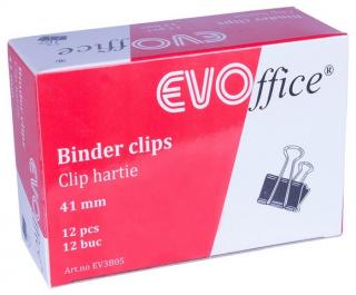 Clip hartie 41mm 12 buc cutie EVOffice