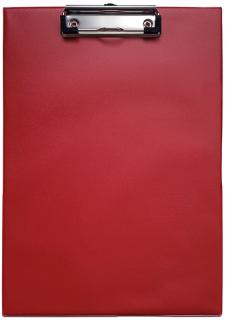 Clipboard carton plastifiat simplu A4(322 230mm)cu agatatoare, suport pix Willgo-rosu