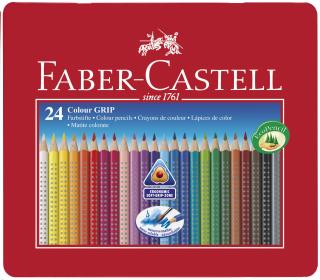 CREIOANE COLORATE 24 CULORI CUTIE METAL GRIP 2001 FABER-CASTELL