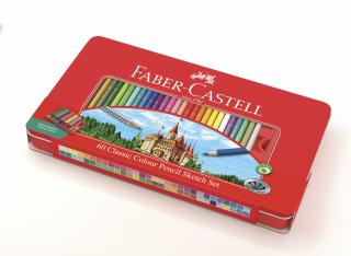 CREIOANE COLORATE 60 CULORI CUTIE METAL FABER-CASTELL