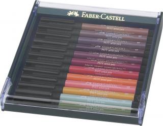 CUTIE 12 CULORI PITT ARTIST PEN NUANTE EARTH FABER-CASTELL