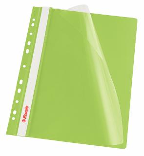 DOSAR PLASTIC CU SINA SI MULTIPERFORATII VERDE 10 SET ESSELTE