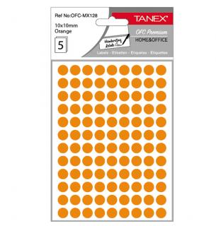 ETICHETE ROTUNDE 10MM PORTOCALII 540 TIPLA TANEX