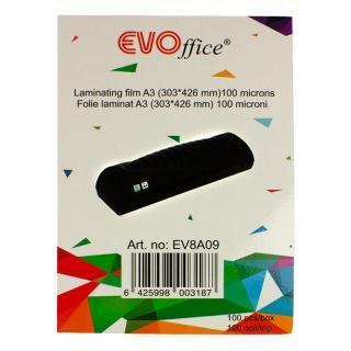 Folie laminat A3 (303 426 mm) 100 microni 100 coli top EVOffice