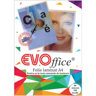 Folie laminat A4 (216 303 mm) 80 microni 100 coli top EVOffice