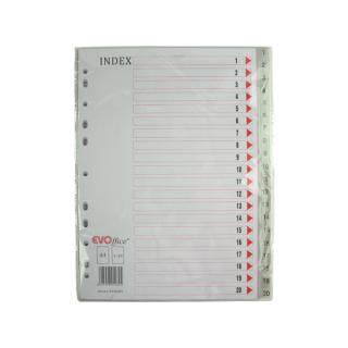 Index plastic 1-20 EVOffice