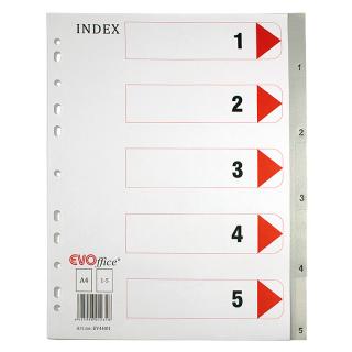 Index plastic 1-5 EVOffice