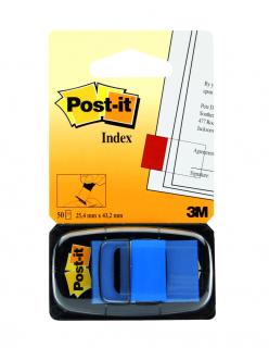 INDEX PLASTIC 25.4 43.7 MM ALBASTRU POST-IT 3M