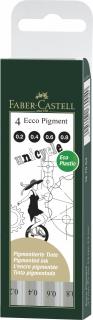 LINER ECO PIGMENT SET 4 BUC NOU FABER-CASTELL