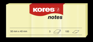 NOTES ADEZIV 40 50MM GALBEN PAL 3 100 FILE KORES