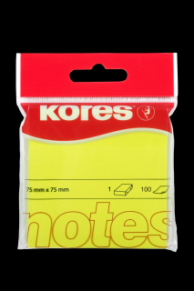 NOTES ADEZIV 75 75MM GALBEN NEON 100 FILE KORES