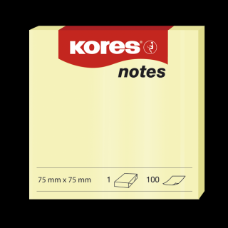 NOTES ADEZIV 75 75MM GALBEN PAL 100 FILE KORES