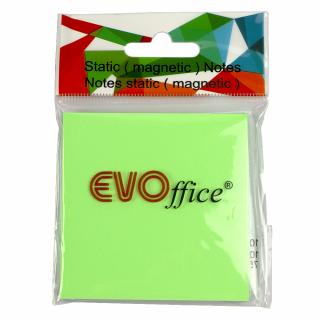 Notes static (magnetic) 75 75 mm verde neon, 100 file EVOffice