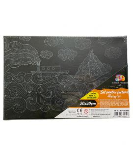 PANZA PREDESENATA PE SASIU NEAGRA 20 x 30 CM MARE SF ART PIGNA