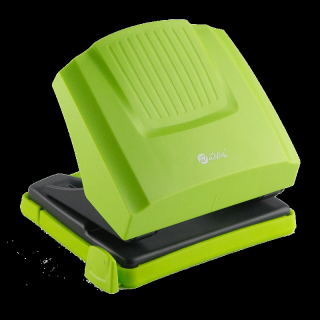 Perforator plastic cu rezistenta mare la impact, 30 coli Willgo -verde