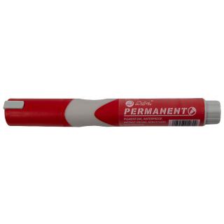 Permanent marker cu grip varf rotund Willgo - rosu