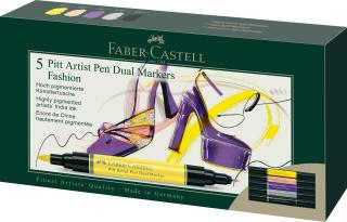 PITT ARTIST PEN DUAL MARKER SET 5 BUC FASHION FABER-CASTELL