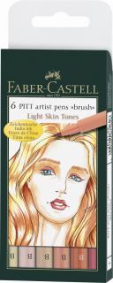 PITT ARTIST PEN SET 6 BUC TONURILE PIELII FABER-CASTELL