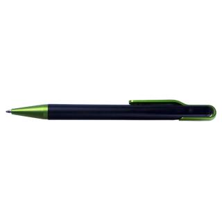 Pix plastic cu mecanism ,corp negru si accesorii verde neon ,mina tip parker , No. 2390