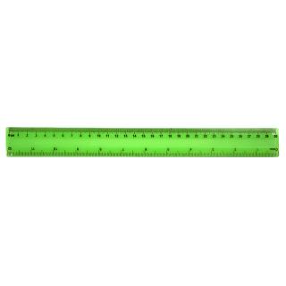 Rigla plastic color mat 30 cm - verde