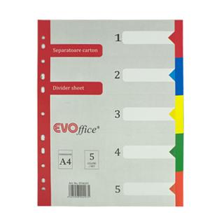 Separatoare carton 5 culori set EVOffice