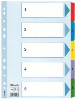 SEPARATOARE INDEX CARTON 1-5 MYLAR ESSELTE