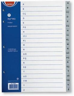 SEPARATOARE INDEX PLASTIC A-Z NOKI