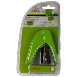 Set capsator metalic 24 6-26 6, 20coli 50% p-s(in blister+o cut de capse24 6)EVOffice-verde