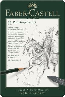 SET PITT MONOCHROME GRAFIT 11 BUC FABER-CASTELL