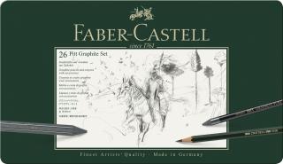 SET PITT MONOCHROME GRAFIT 26 BUC FABER-CASTELL