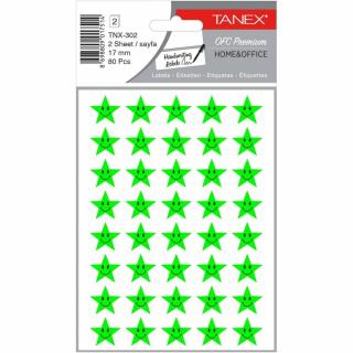 STICKER SMILEY STARS VERZI 80 SET TNX-302 TANEX