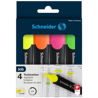 Textmarker 4 culori set Schneider Job