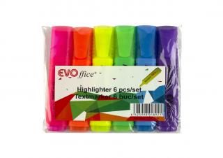 Textmarker 6 culori set EVOffice