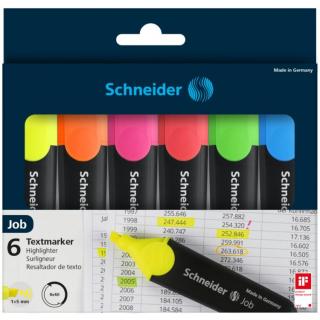 Textmarker 6 culori set SCHNEIDER Job