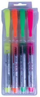 Textmarker lichid 4 buc set -galben, verde, roz, orange