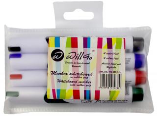 Whiteboard marker 4 culori set Willgo