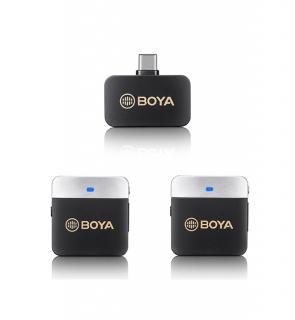 Boya BY-M1V4 Lavaliera wireless dubla pentru smartphone