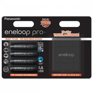 Eneloop acumulator Ni-MH AA (R6) 2500mAh PRO B4 si carcasa de protectie