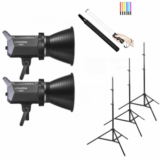 Godox Kit x 2 Litemons LA200D LED 200W + Bageta RGB