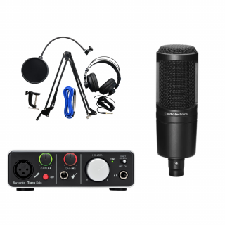 Home Studio Mini: AT2020 cu Focusrite Solo Lightning si accesorii