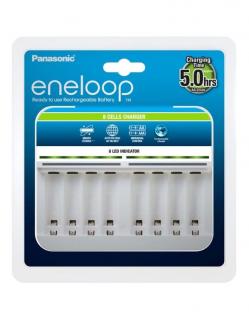 Incarcator Panasonic Eneloop pentru 8 acumulatori AA R6 sau AAA R3 Ni-MH BQ-CC63E