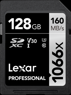 LEXAR SDXC Pro 1066x U3 UHS-I R160 W120 (V30) 128GB