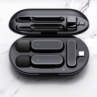 NWPro K-60-2 Sistem de microfon wireless dual ultracompact pentru android   iOS (USB-C)