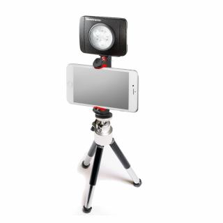 Primaphoto minitrepied cu LED 3 si suport pentru pentru vlogging