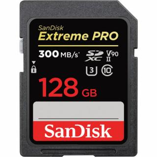 SanDisk Extreme PRO 128GB SDXC 300MB s UHS-II V90  (produs original)