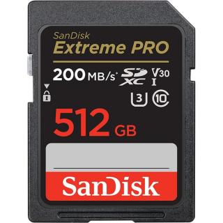 SanDisk Extreme PRO Card de Memorie SD 512GB SDXC UHS-I Class 10 U3 V30 + 2 Ani RescuePRO Deluxe