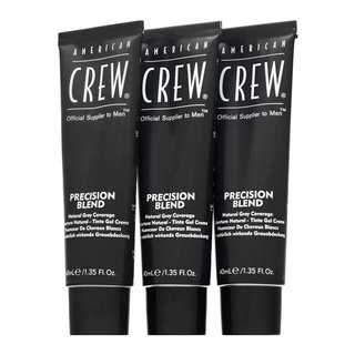 American Crew Precision Blend Natural Gray Coverage Culoarea părului pentru bărbati Light Blond 7-8 3 x 40 ml