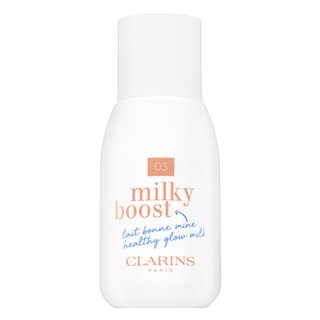 Clarins Milky Boost Foundation emulsii tonice și hidratante pentru o piele luminoasă și uniformă 03 Cashew 50 ml