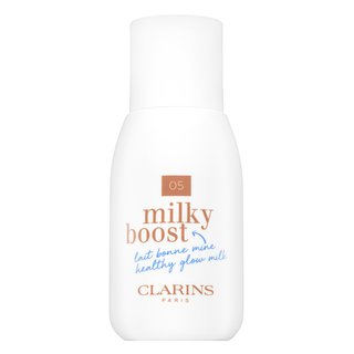 Clarins Milky Boost Foundation emulsii tonice și hidratante pentru o piele luminoasă și uniformă 05 Sandalwood 50 ml