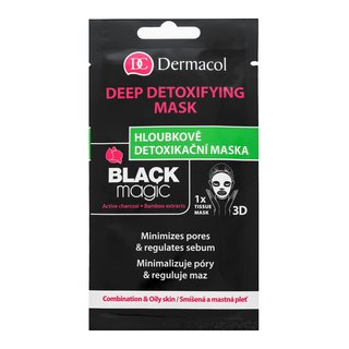 Dermacol Black Magic Deep Detoxifying Mask mască textilă pentru piele uleioasă 15 ml